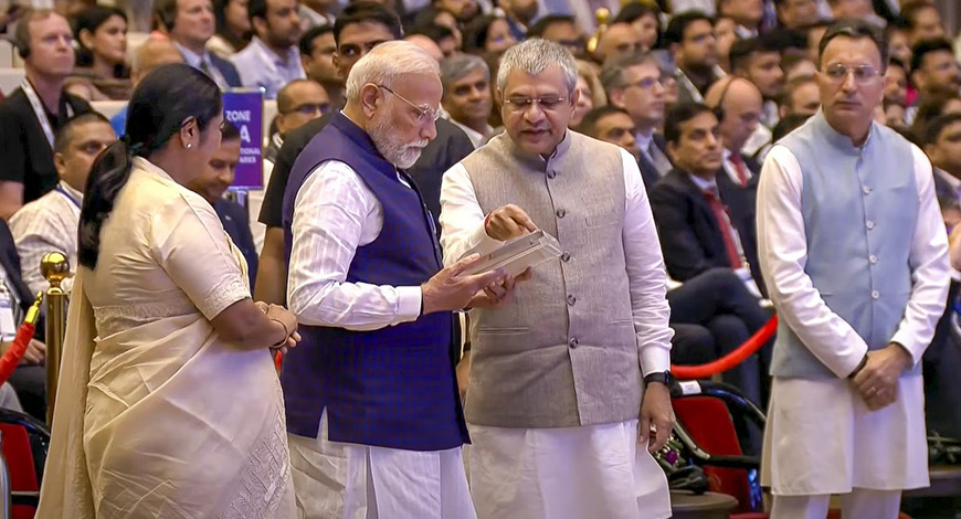 Vaishnaw presents India’s first homegrown chip to PM Modi